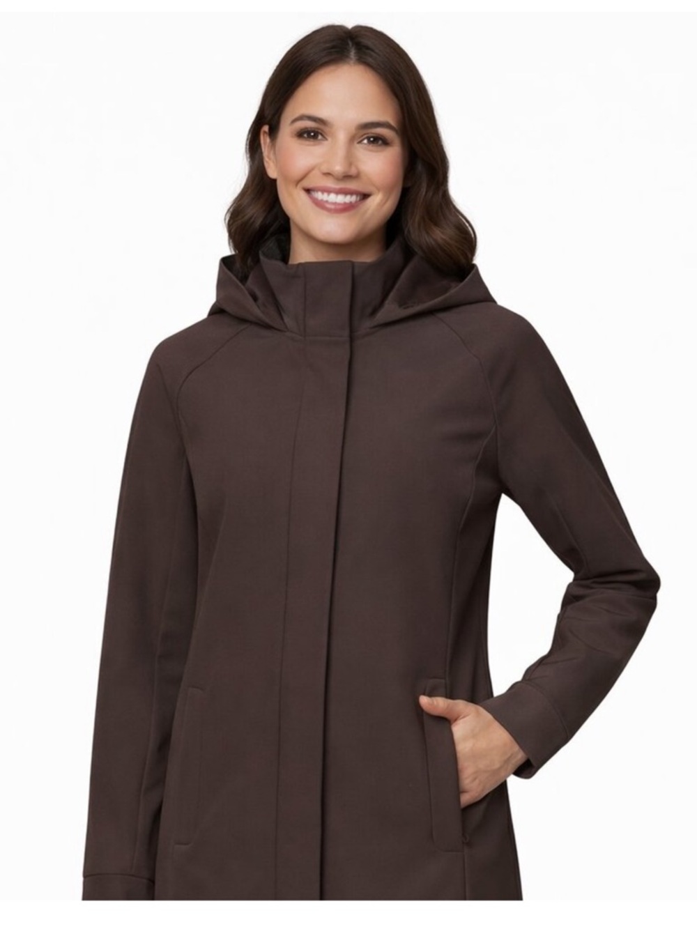 Mondetta Outdoor Project Long Softshell Jacket in Brown Size SM $60 Retail NWT